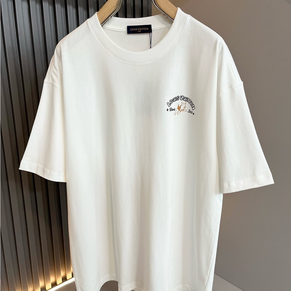 Louis Vuitton men Men's Black and White T-Shirts